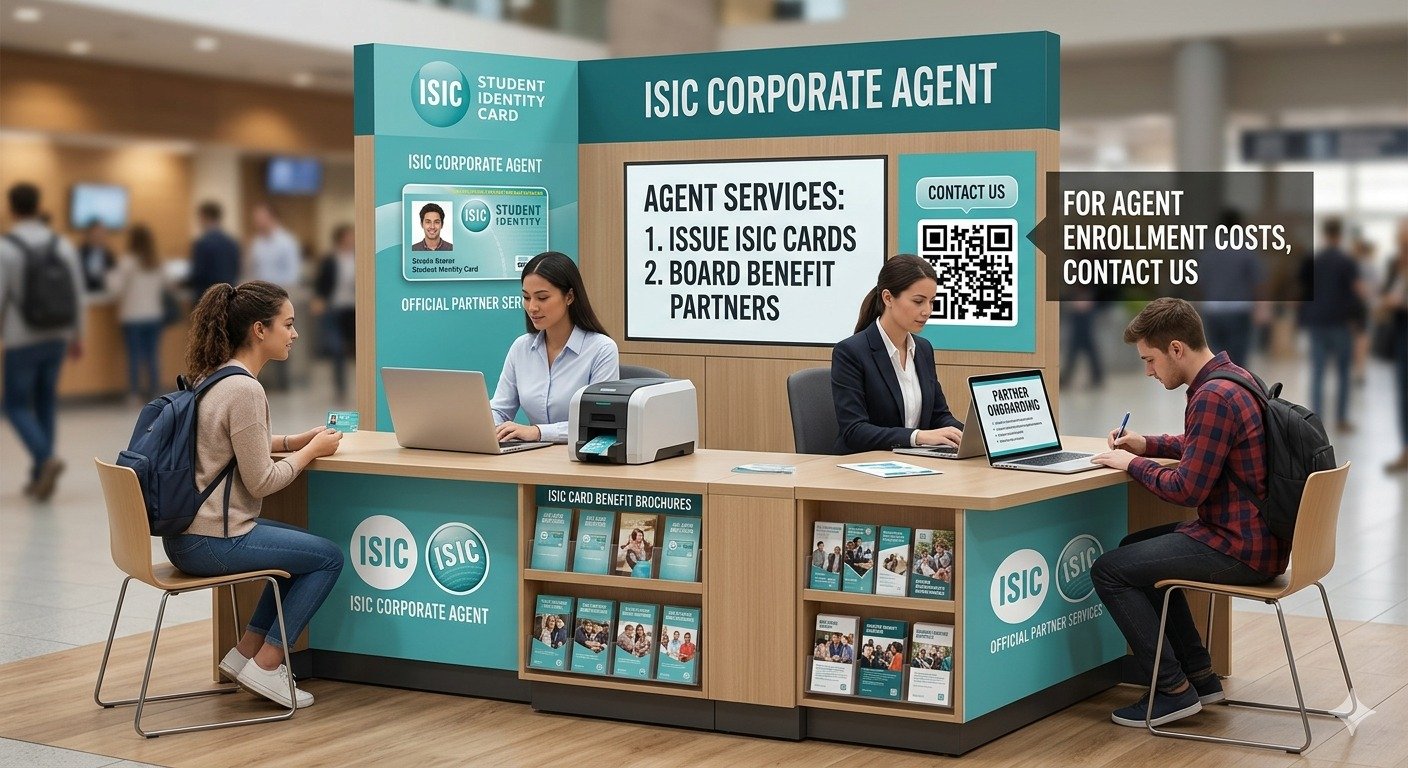 ISIC corporate agent service booth